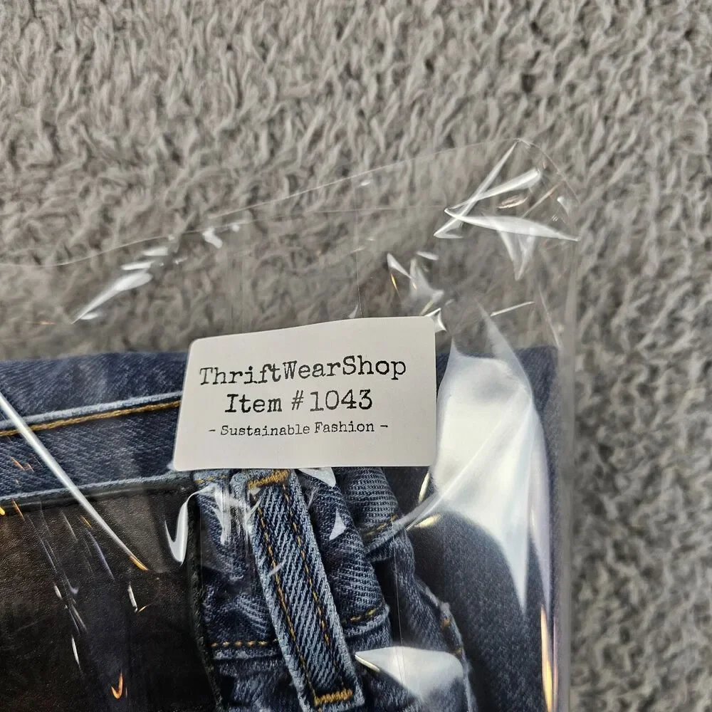 Harley Davidson Jeans Men 32x29 Blue Denim Distressed Biker Grunge Skater Cotton
